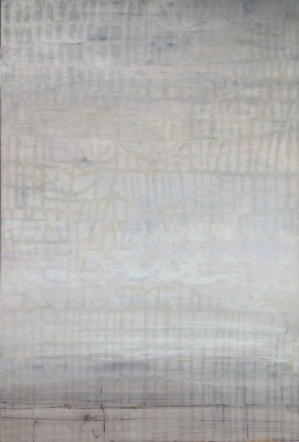 Flechtwerk , 2014. 120x180 cm, Schlagmetall/Öl-MT auf Holz