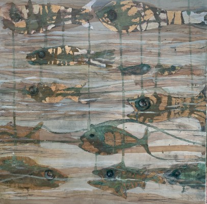 Fische I , 2023. 80 x 80 cm
