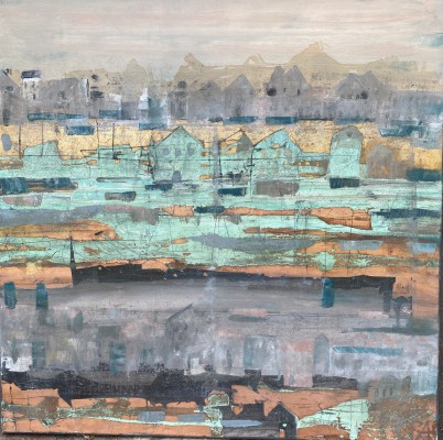 Stadtkulisse , 2023. 80 x 80 cm